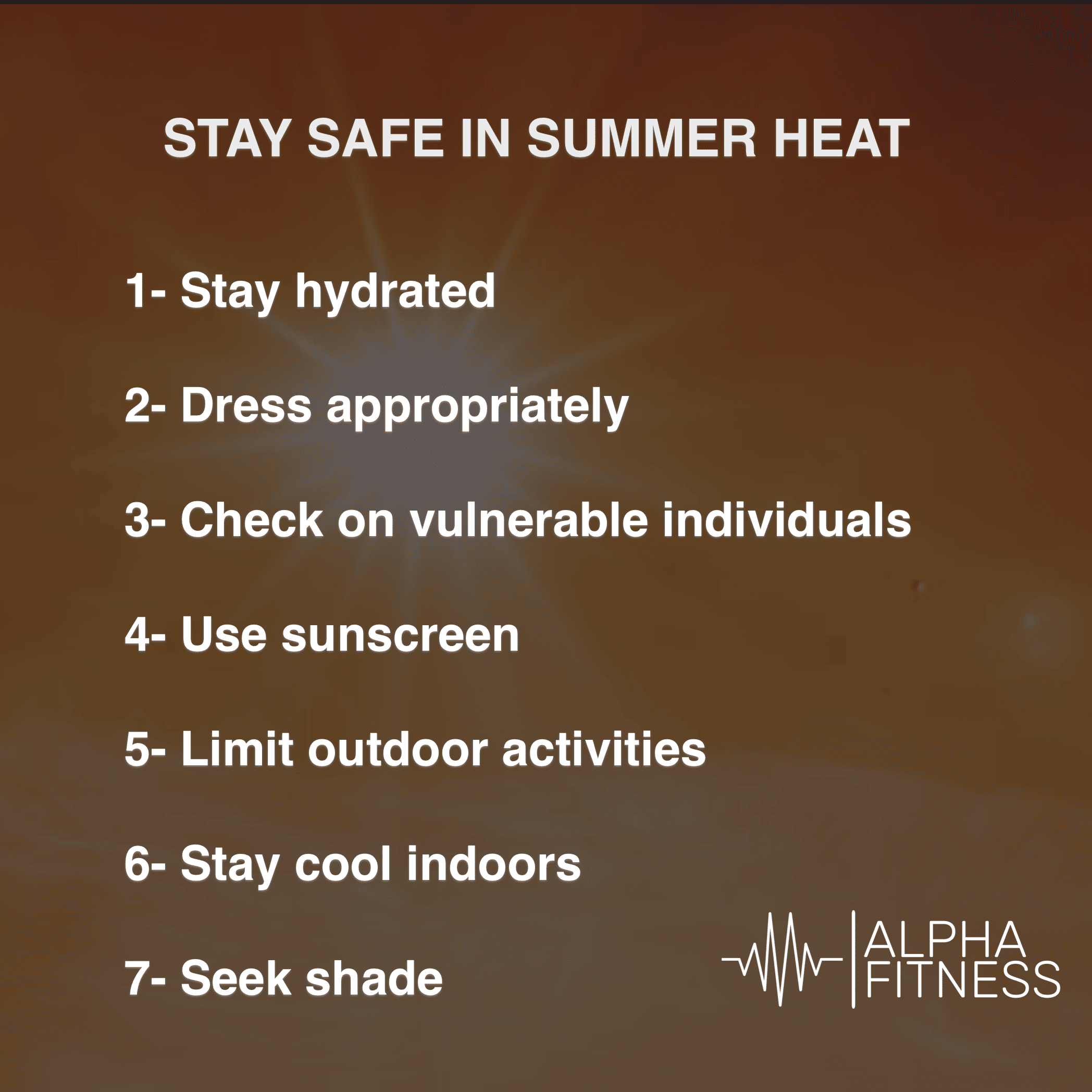 How To Stay Safe In Summer Heat