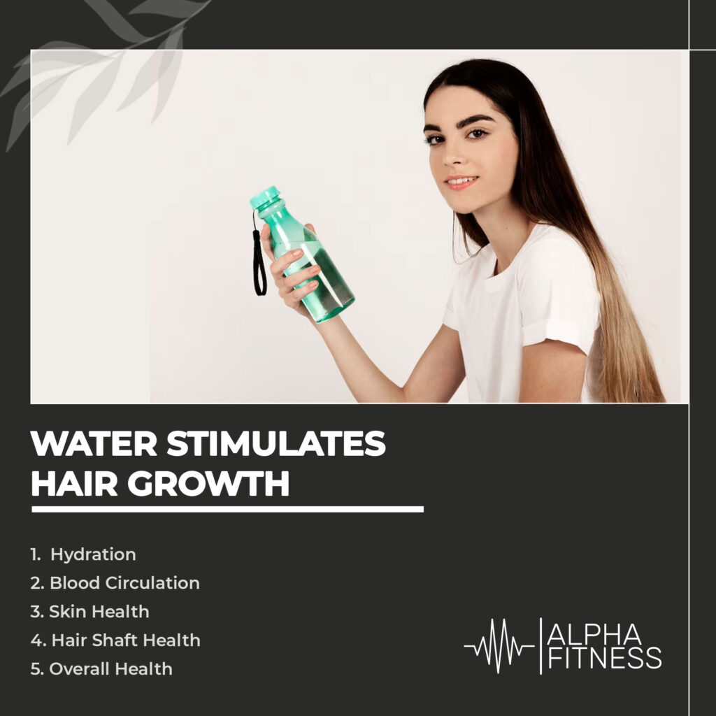 Water stimulates hair growth