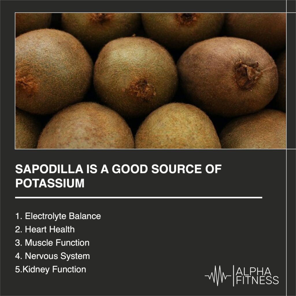 Sapodilla is a good source of potassium - AlphaFitness.Health