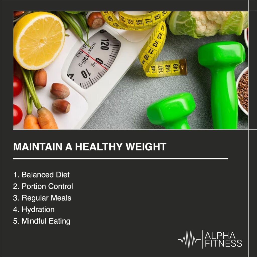 Maintain a healthy weight - AlphaFitness.Health