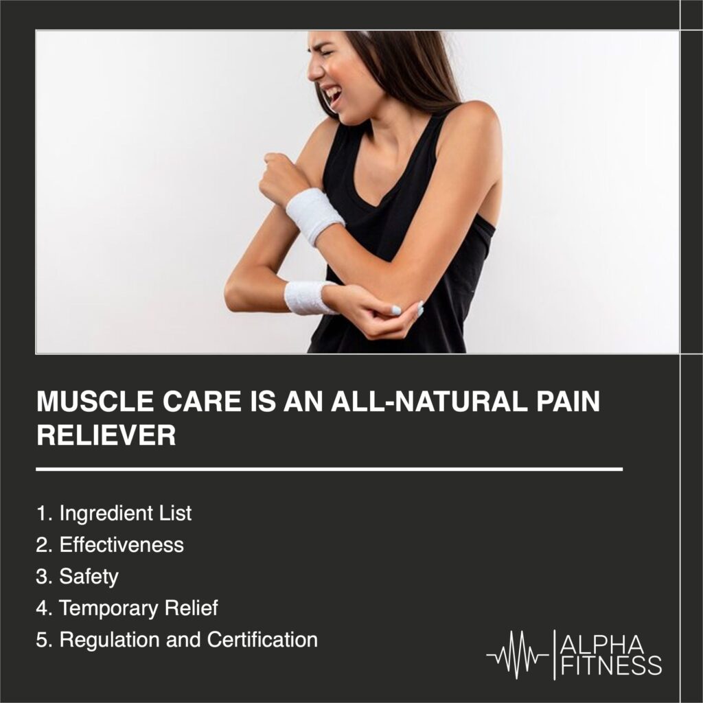 Muscle care is an all-natural pain reliever - AlphaFitness.Health