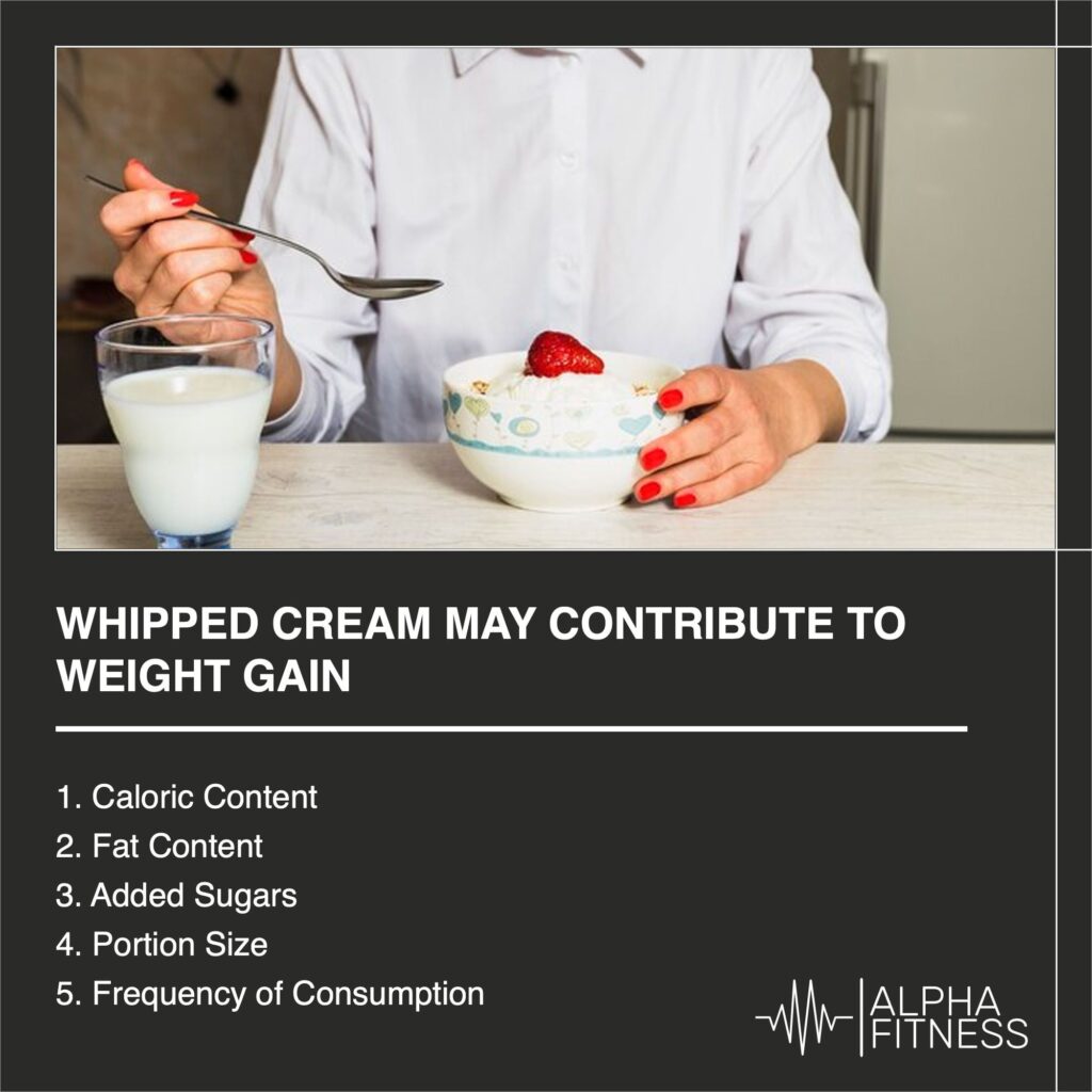 Whipped cream may contribute to weight gain - AlphaFitness.Health