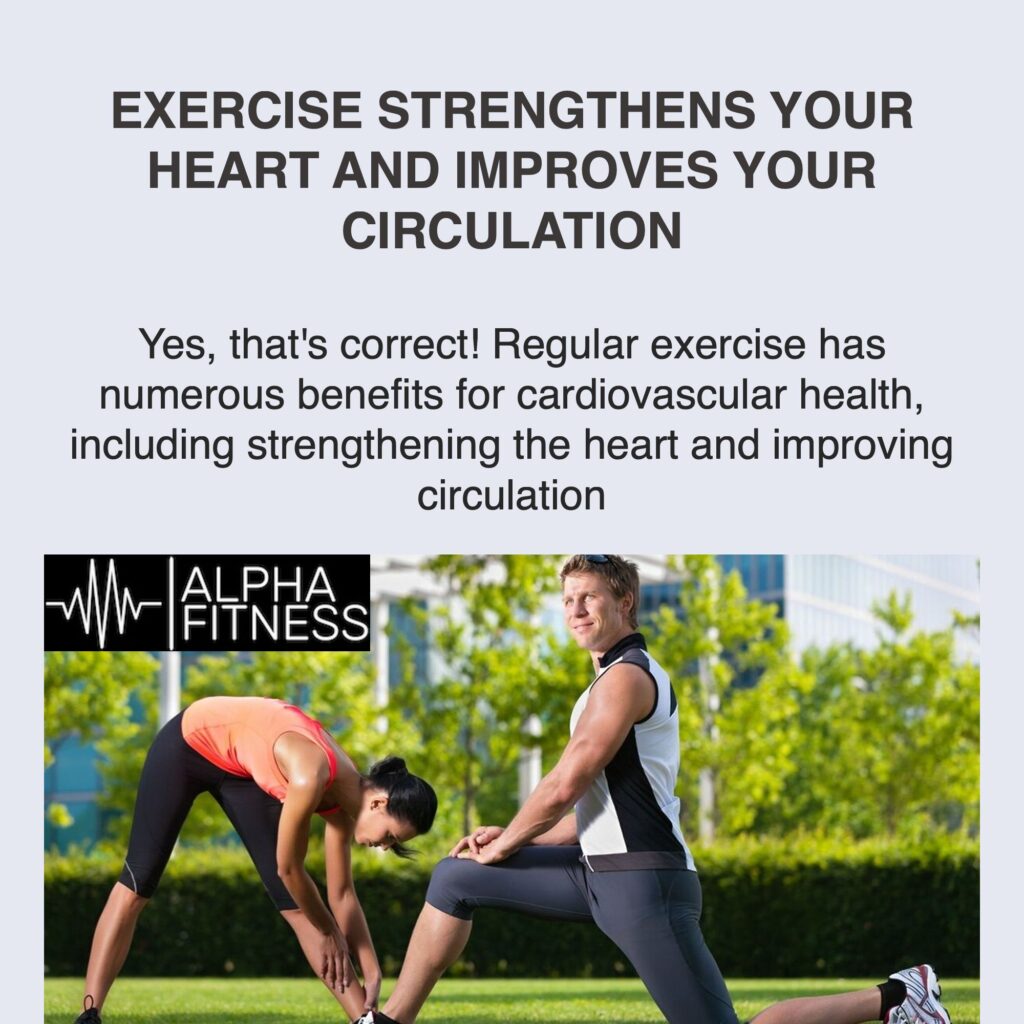 Exercise strengthens your heart and improves your circulation - alphafitness.health