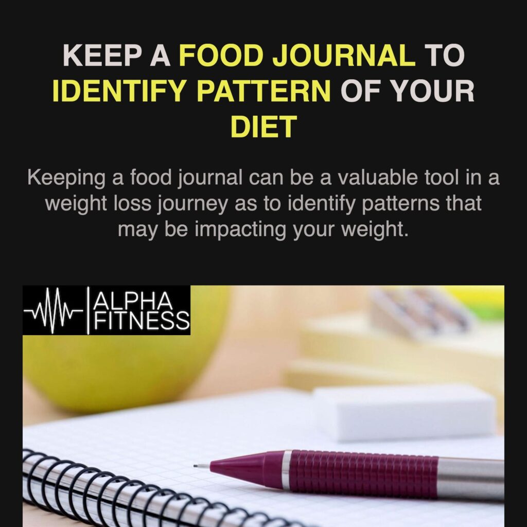 Keep a Food Journal to identify pattern of your diet - alphafitness.health