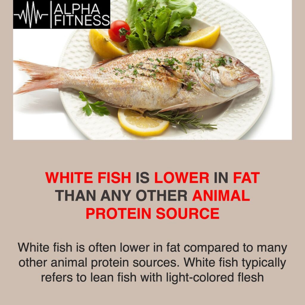 White fish is lower in fat than any other animal protein source - alphafitness.health